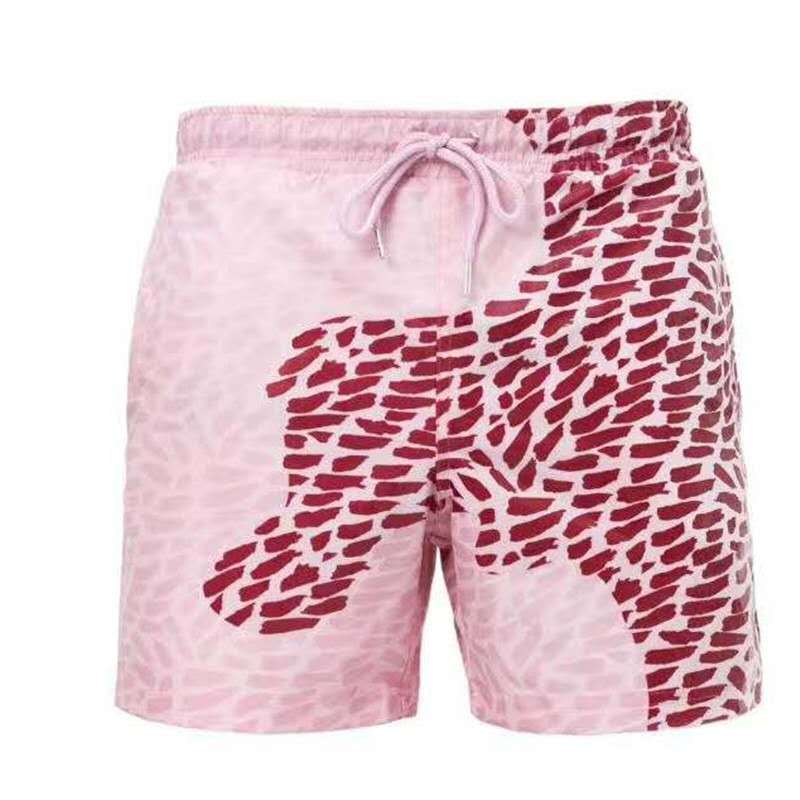 Short de plage magique à changement de couleur pour homme, été