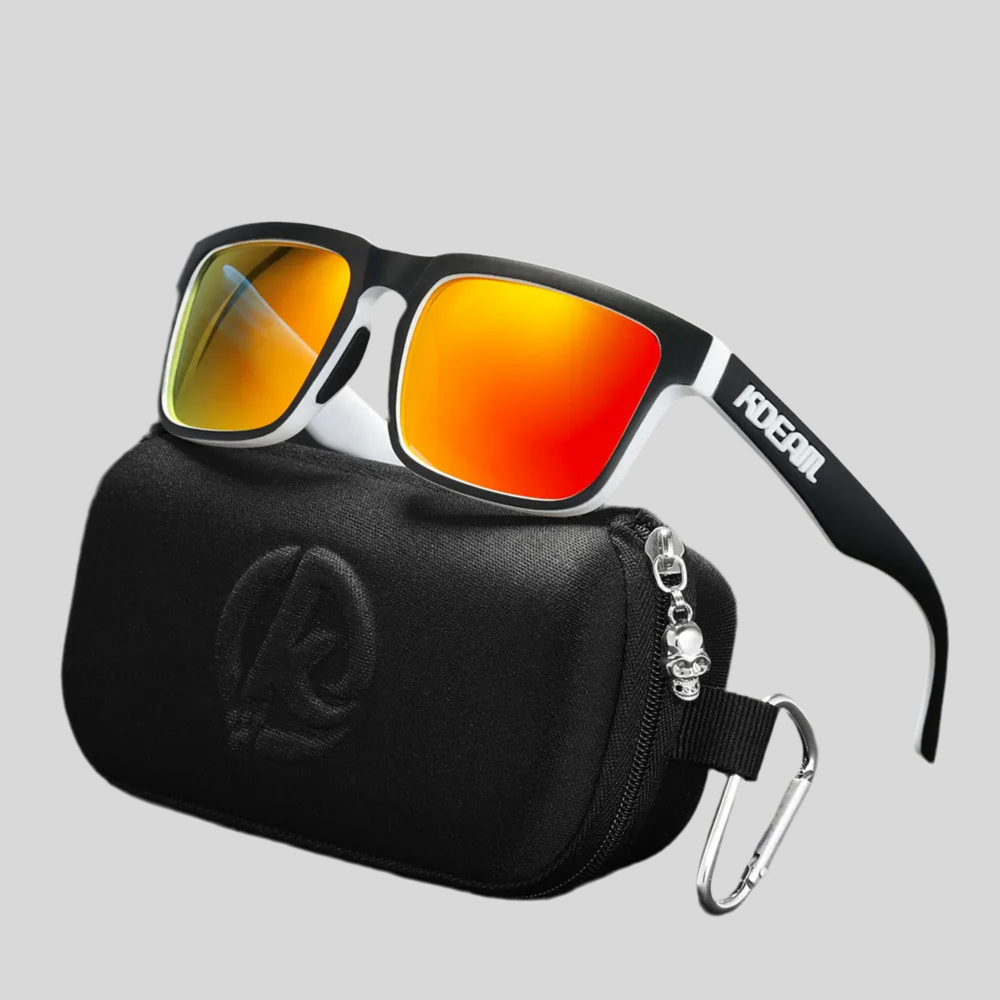 Lunettes de soleil polarisées réfléchissantes sportives KDEAM pour hommes