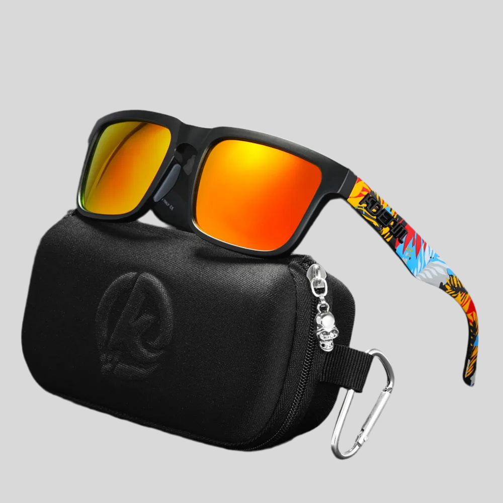 Lunettes de soleil polarisées réfléchissantes sportives KDEAM pour hommes